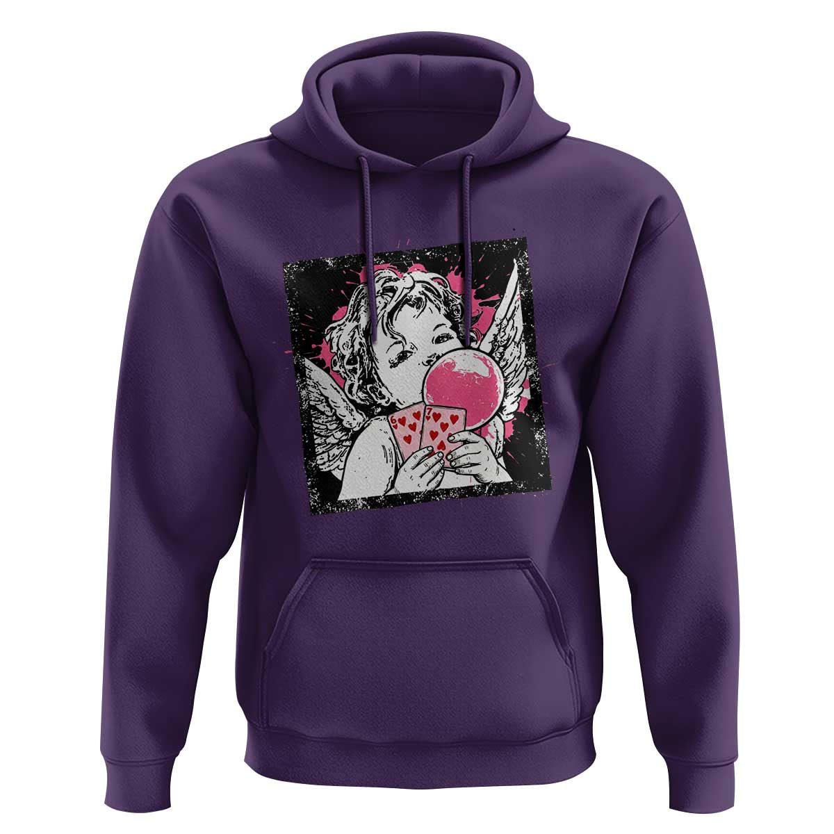 Funny 67 Valentines Hoodie Cupid Playing Cards Six Seven - Wonder Print Shop