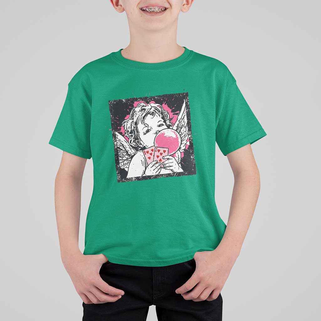 Funny 67 Valentines T Shirt For Kid Cupid Playing Cards Six Seven - Wonder Print Shop