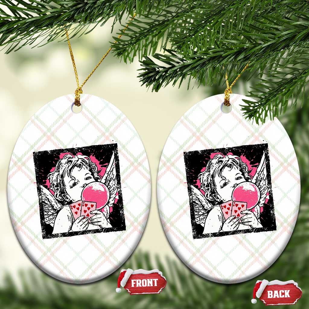 Funny 67 Valentines Ceramic Ornament Cupid Playing Cards Six Seven - Wonder Print Shop