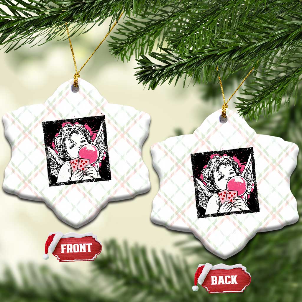 Funny 67 Valentines Ceramic Ornament Cupid Playing Cards Six Seven - Wonder Print Shop