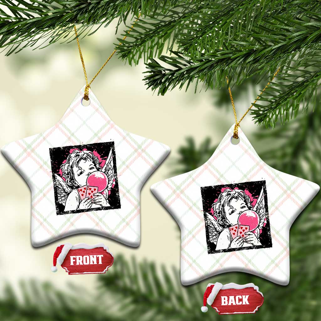 Funny 67 Valentines Ceramic Ornament Cupid Playing Cards Six Seven - Wonder Print Shop