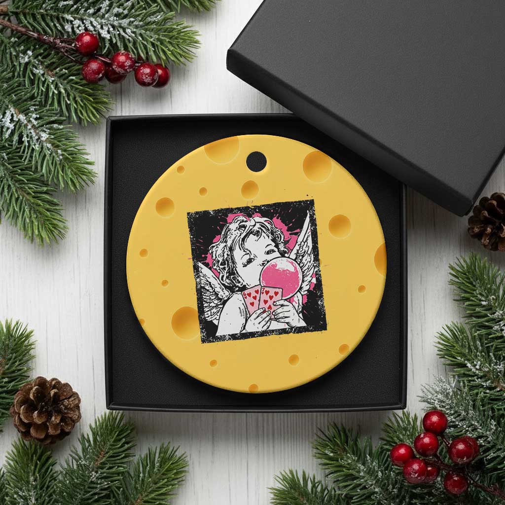 Funny 67 Valentines Ceramic Ornament Cupid Playing Cards Six Seven - Wonder Print Shop