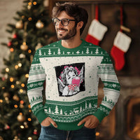 Funny 67 Valentines Ugly Christmas Sweater Cupid Playing Cards Six Seven - Wonder Print Shop