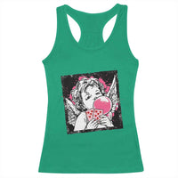 Funny 67 Valentines Racerback Tank Top Cupid Playing Cards Six Seven - Wonder Print Shop