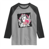 Funny 67 Valentines Raglan Shirt Cupid Playing Cards Six Seven - Wonder Print Shop
