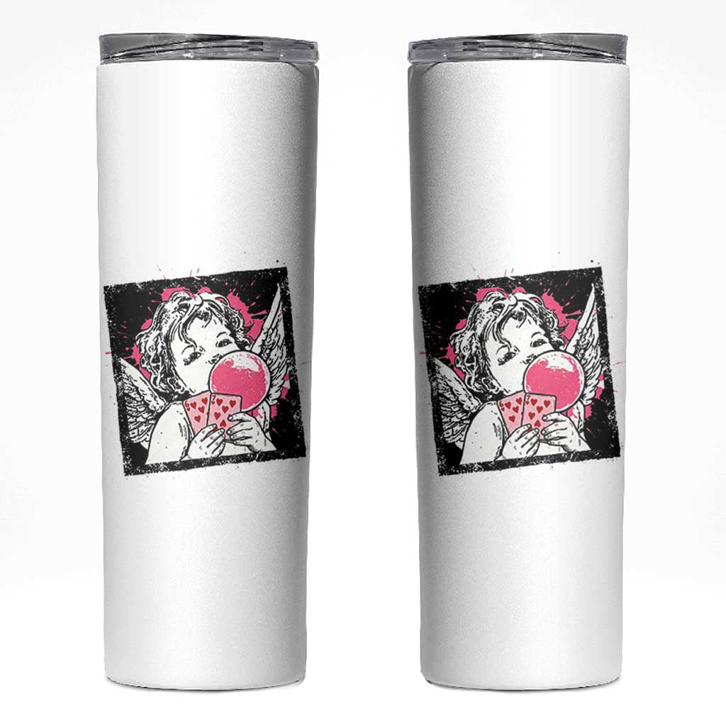 Funny 67 Valentines Skinny Tumbler Cupid Playing Cards Six Seven - Wonder Print Shop