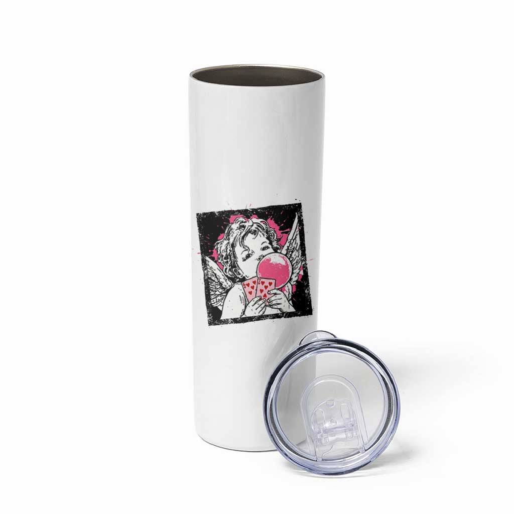 Funny 67 Valentines Skinny Tumbler Cupid Playing Cards Six Seven - Wonder Print Shop