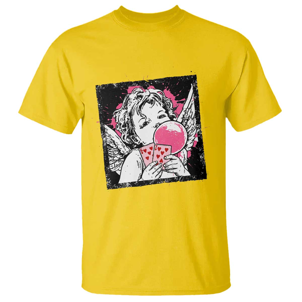 Funny 67 Valentines T Shirt Cupid Playing Cards Six Seven - Wonder Print Shop