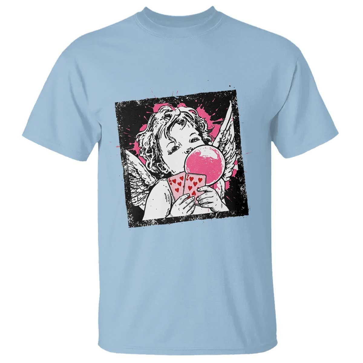 Funny 67 Valentines T Shirt Cupid Playing Cards Six Seven - Wonder Print Shop
