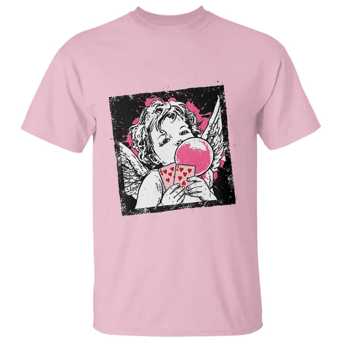 Funny 67 Valentines T Shirt Cupid Playing Cards Six Seven - Wonder Print Shop