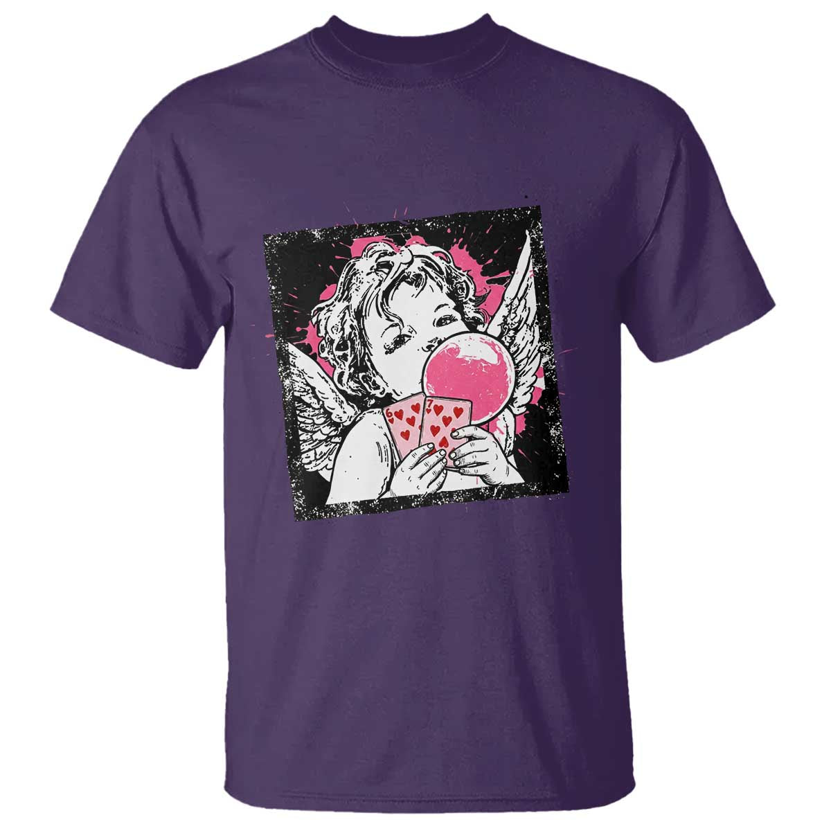 Funny 67 Valentines T Shirt Cupid Playing Cards Six Seven - Wonder Print Shop