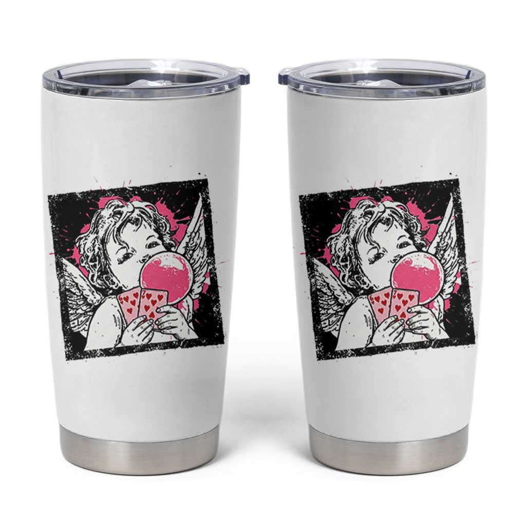 Funny 67 Valentines Tumbler Cup Cupid Playing Cards Six Seven - Wonder Print Shop