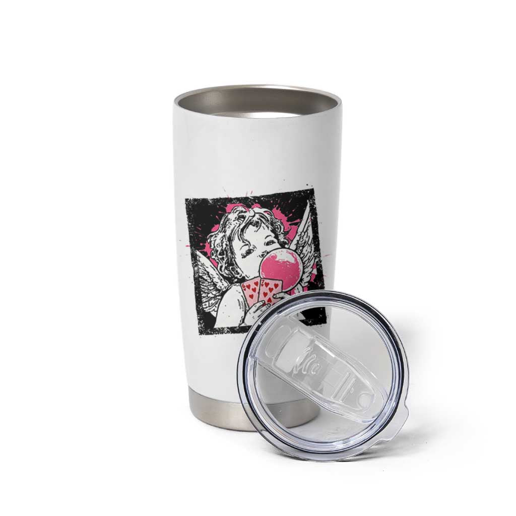 Funny 67 Valentines Tumbler Cup Cupid Playing Cards Six Seven - Wonder Print Shop