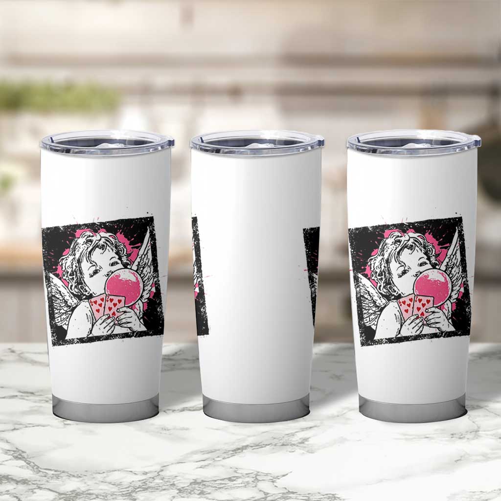 Funny 67 Valentines Tumbler Cup Cupid Playing Cards Six Seven - Wonder Print Shop