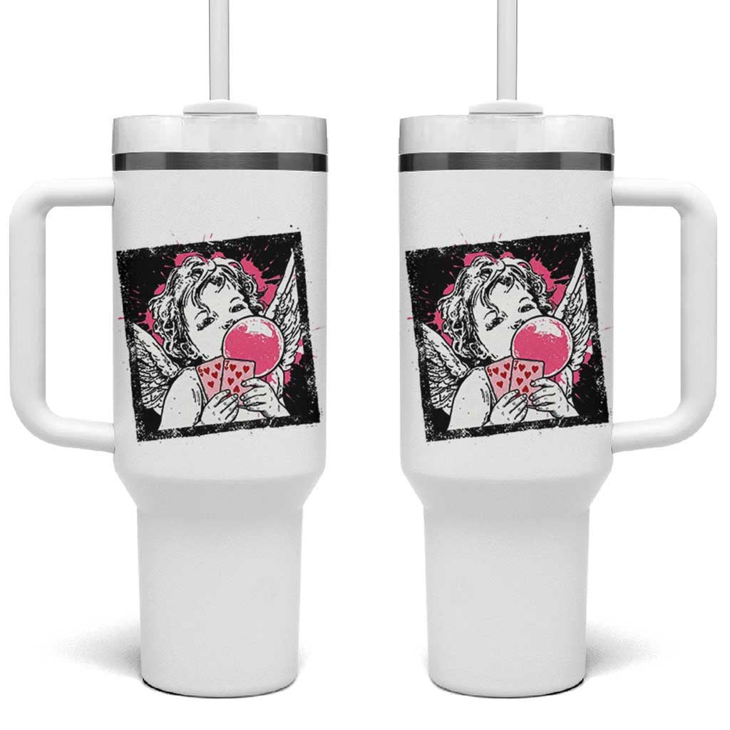 Funny 67 Valentines Tumbler With Handle Cupid Playing Cards Six Seven - Wonder Print Shop