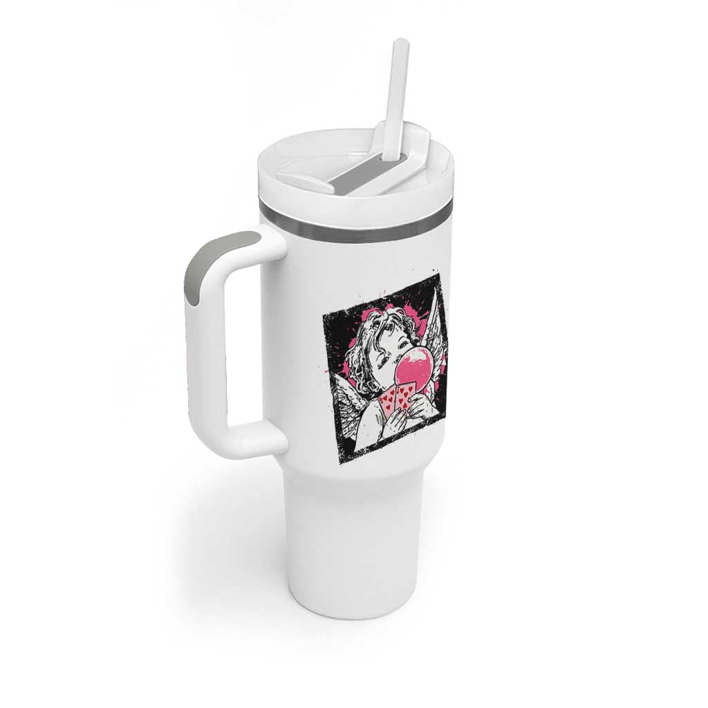 Funny 67 Valentines Tumbler With Handle Cupid Playing Cards Six Seven - Wonder Print Shop