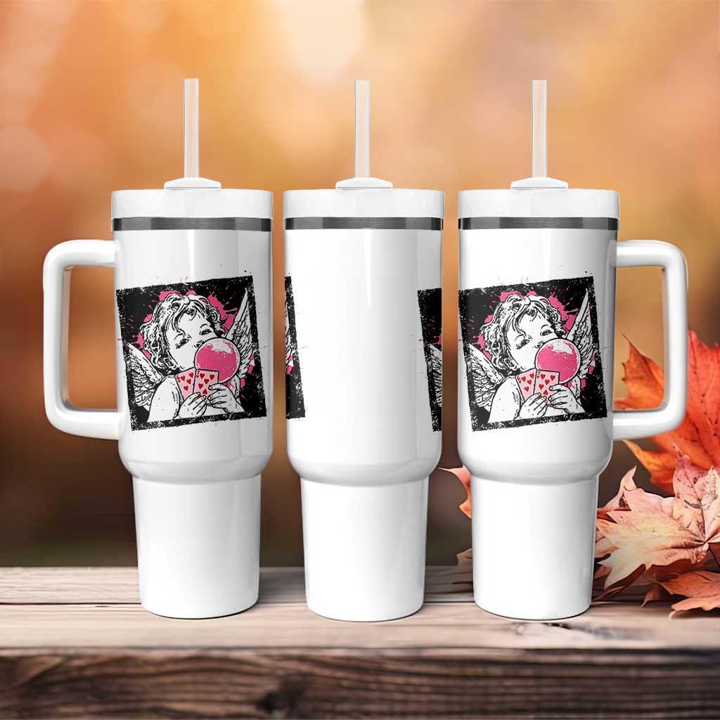 Funny 67 Valentines Tumbler With Handle Cupid Playing Cards Six Seven - Wonder Print Shop
