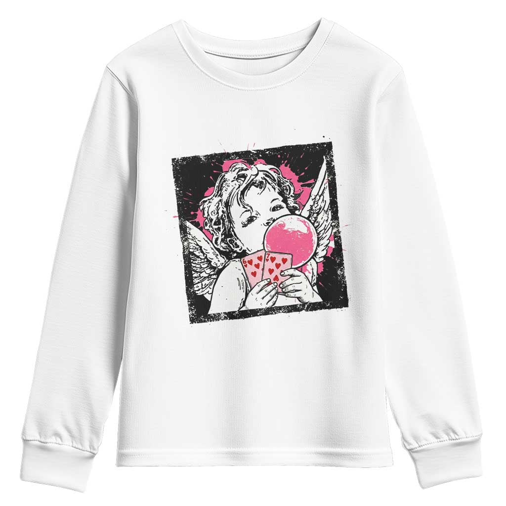 Funny 67 Valentines Youth Sweatshirt Cupid Playing Cards Six Seven - Wonder Print Shop