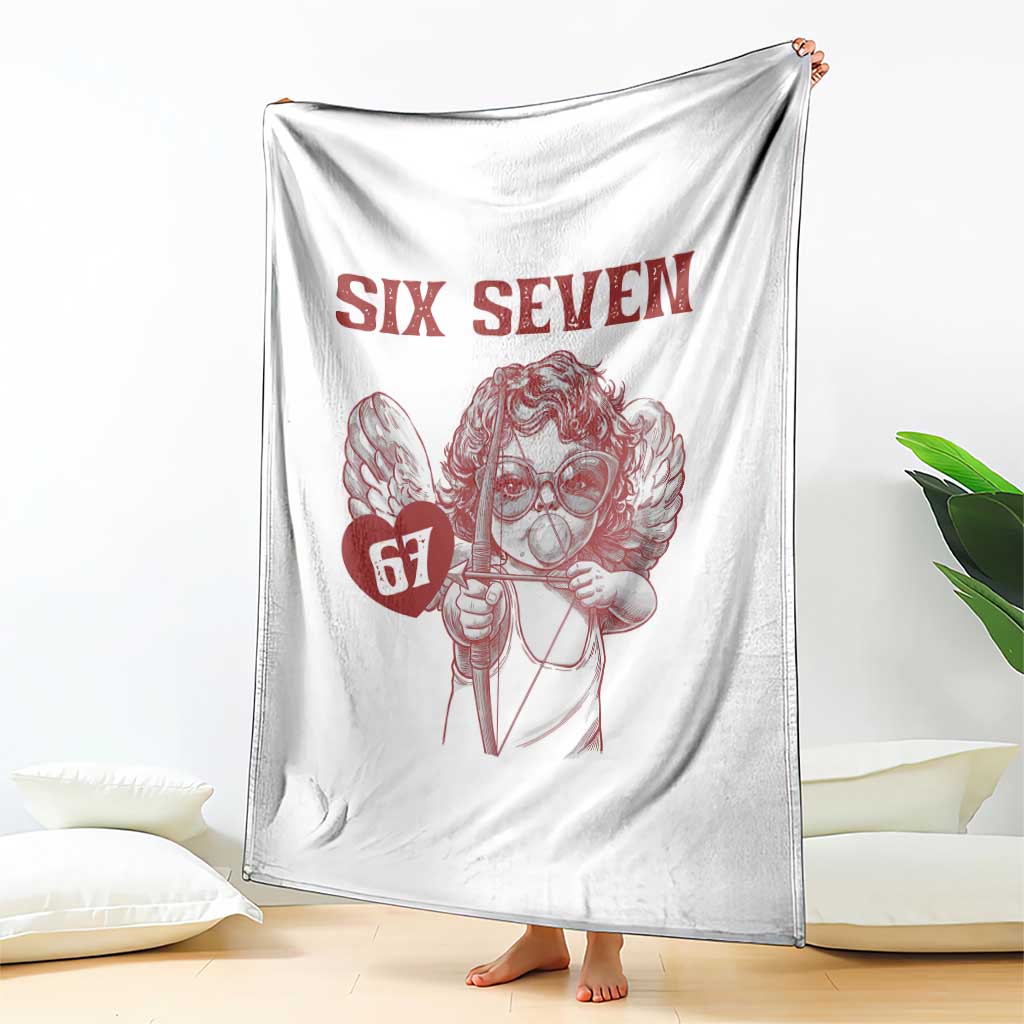 67 Valetines Meme Throw Blanket Funny Six Seven Valentines Day Heart - Wonder Print Shop