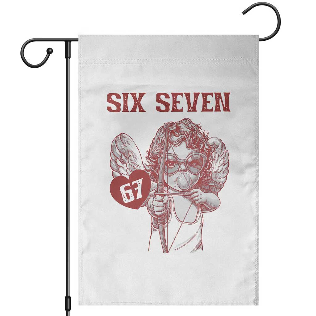67 Valetines Meme Garden Flag Funny Six Seven Valentines Day Heart - Wonder Print Shop