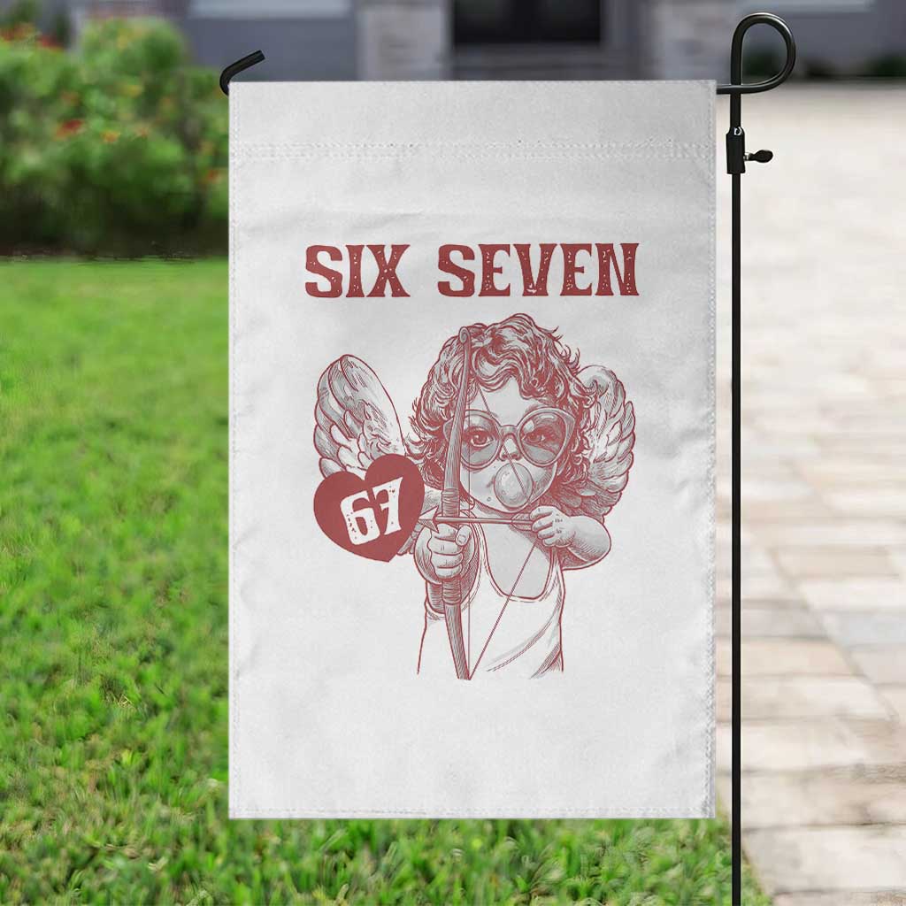 67 Valetines Meme Garden Flag Funny Six Seven Valentines Day Heart - Wonder Print Shop