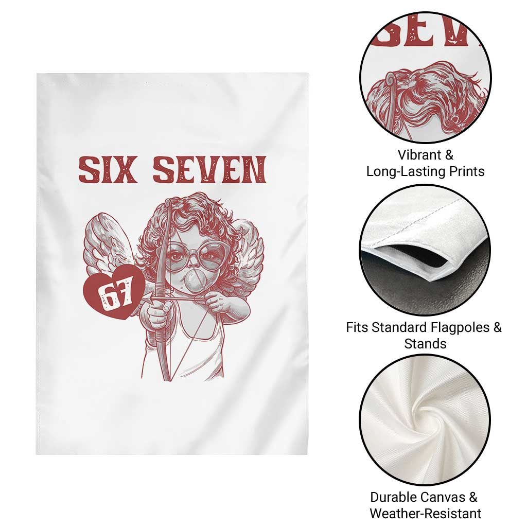 67 Valetines Meme Garden Flag Funny Six Seven Valentines Day Heart - Wonder Print Shop