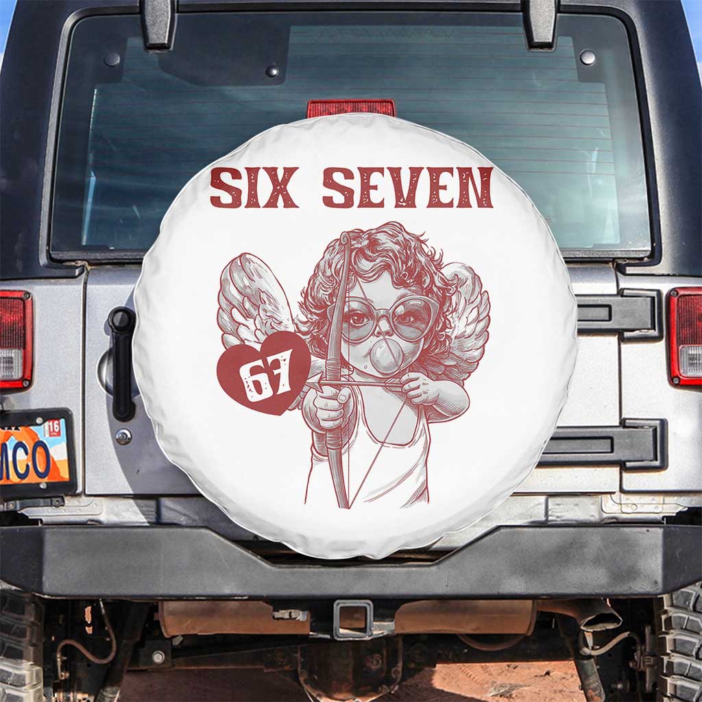 67 Valetines Meme Spare Tire Cover Funny Six Seven Valentines Day Heart - Wonder Print Shop