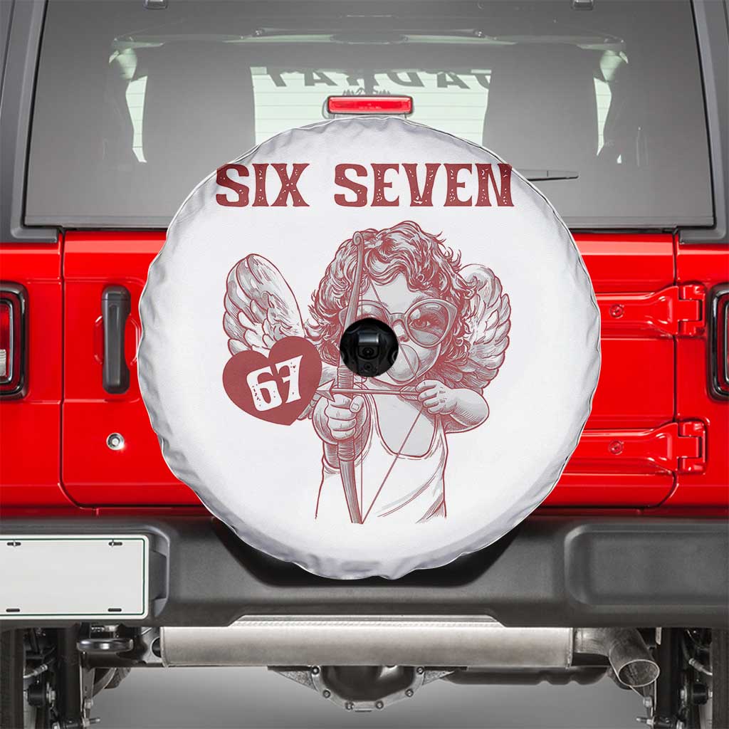 67 Valetines Meme Spare Tire Cover Funny Six Seven Valentines Day Heart - Wonder Print Shop