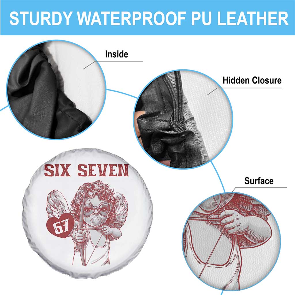 67 Valetines Meme Spare Tire Cover Funny Six Seven Valentines Day Heart - Wonder Print Shop