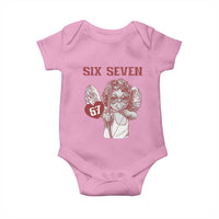 67 Valetines Meme Baby Onesie Funny Six Seven Valentines Day Heart - Wonder Print Shop