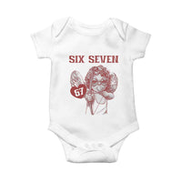 67 Valetines Meme Baby Onesie Funny Six Seven Valentines Day Heart - Wonder Print Shop