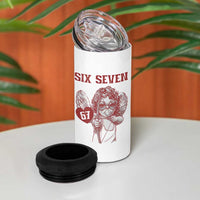 67 Valetines Meme 4 in 1 Can Cooler Tumbler Funny Six Seven Valentines Day Heart - Wonder Print Shop