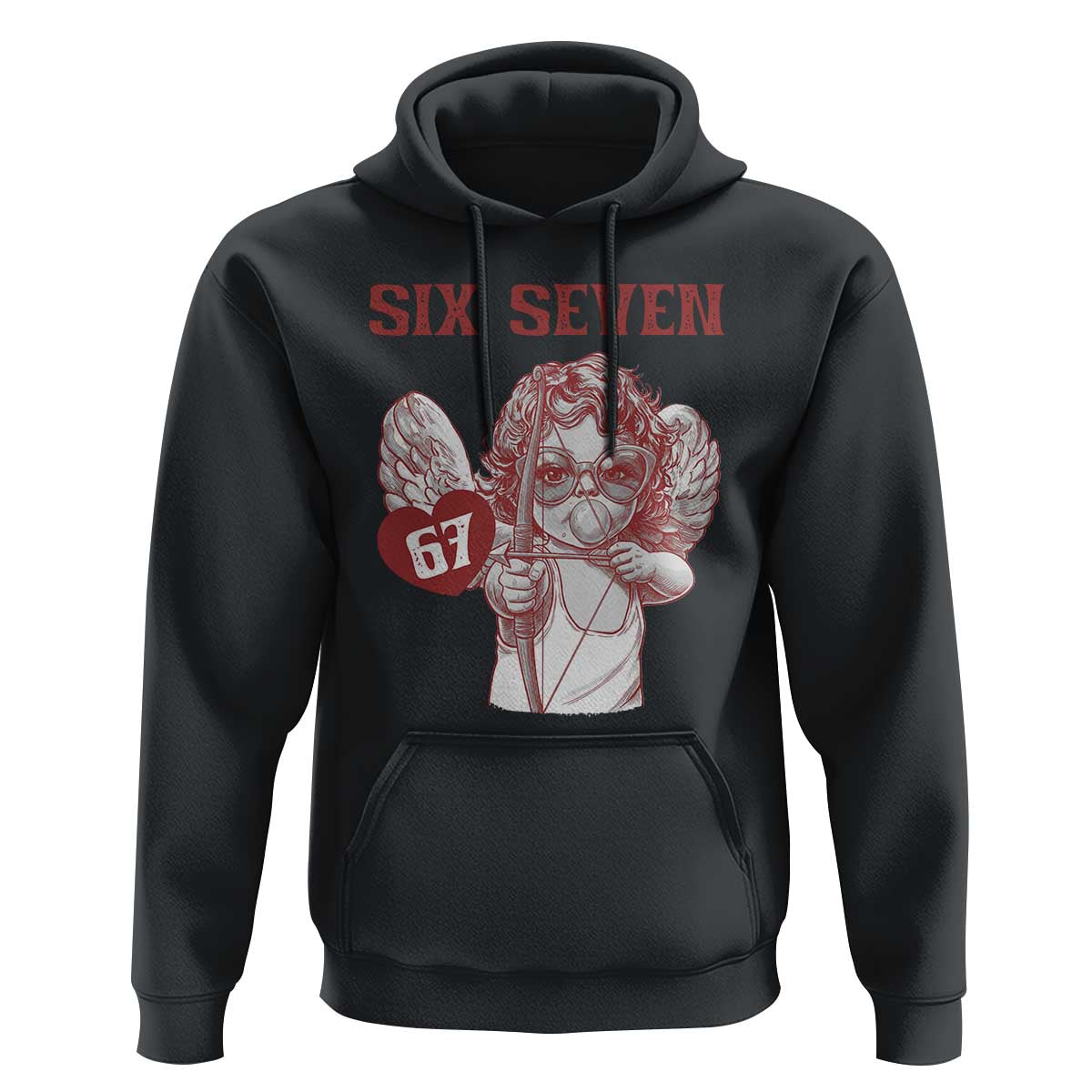 67 Valetines Meme Hoodie Funny Six Seven Valentines Day Heart - Wonder Print Shop