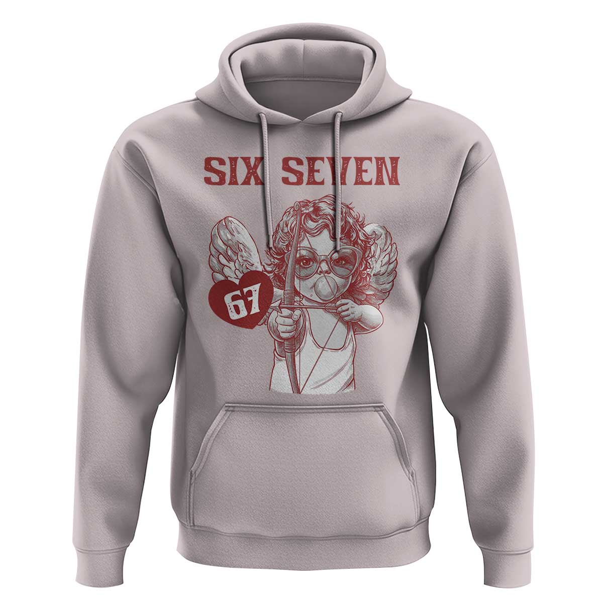 67 Valetines Meme Hoodie Funny Six Seven Valentines Day Heart - Wonder Print Shop