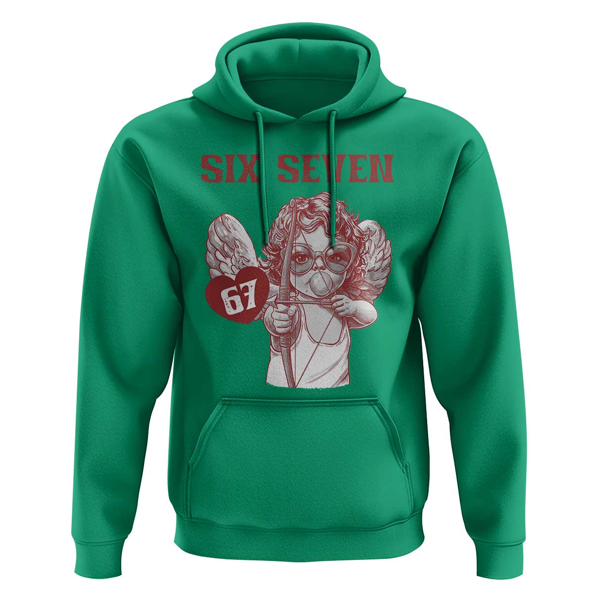 67 Valetines Meme Hoodie Funny Six Seven Valentines Day Heart - Wonder Print Shop