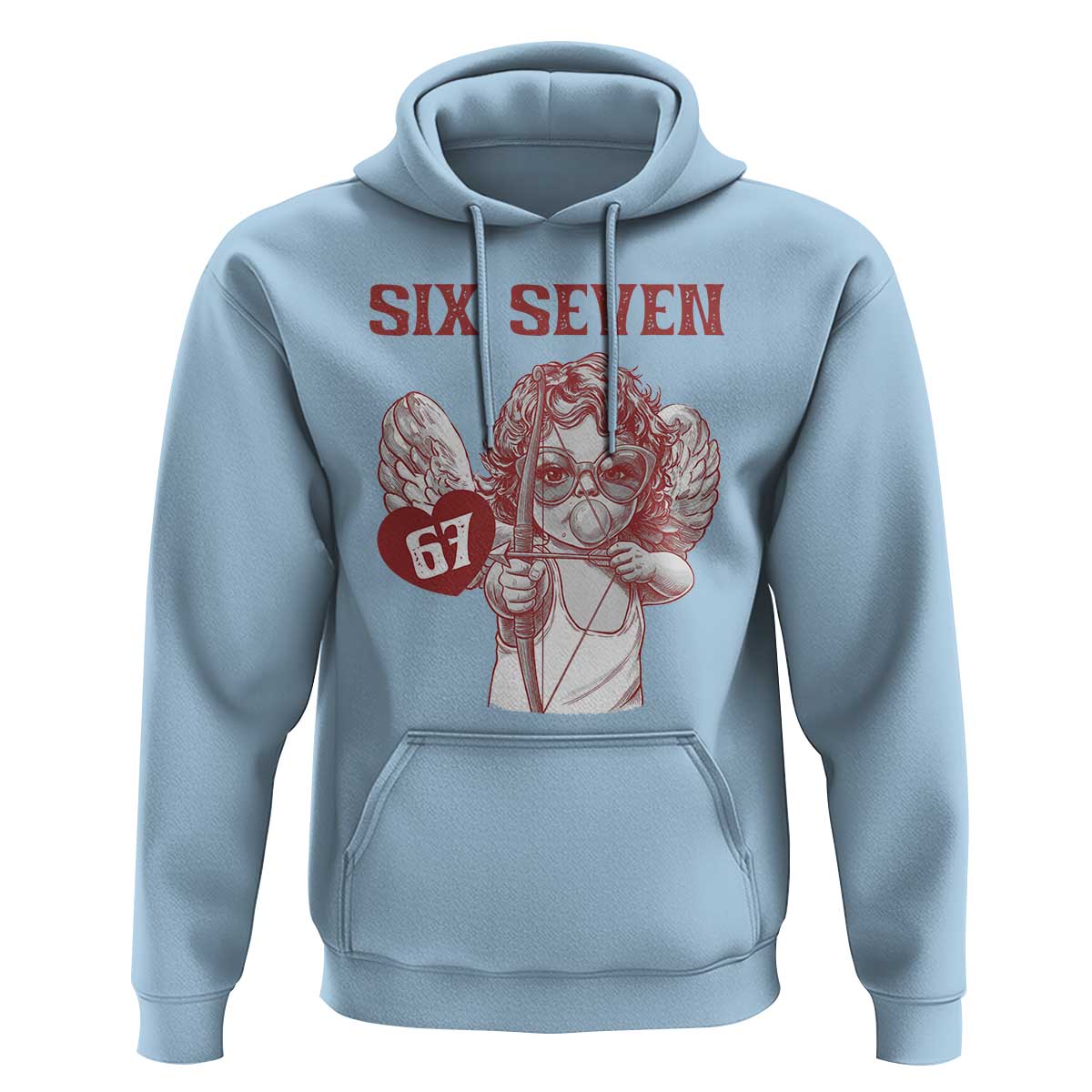 67 Valetines Meme Hoodie Funny Six Seven Valentines Day Heart - Wonder Print Shop