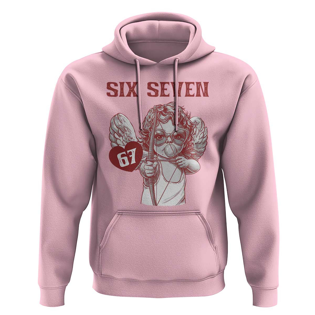 67 Valetines Meme Hoodie Funny Six Seven Valentines Day Heart - Wonder Print Shop