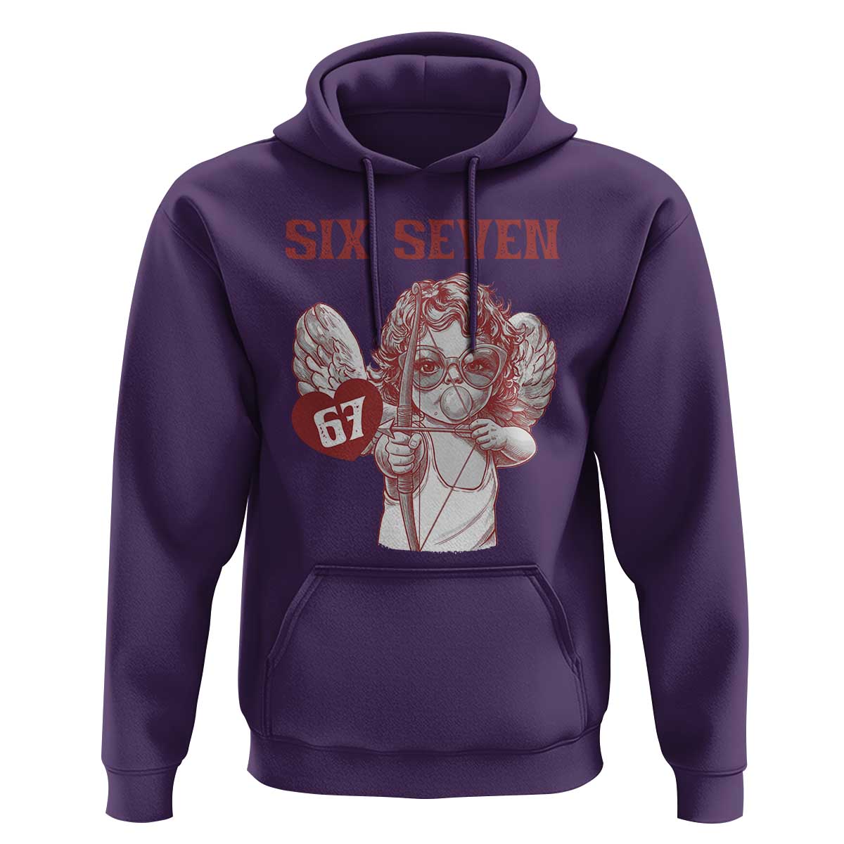 67 Valetines Meme Hoodie Funny Six Seven Valentines Day Heart - Wonder Print Shop