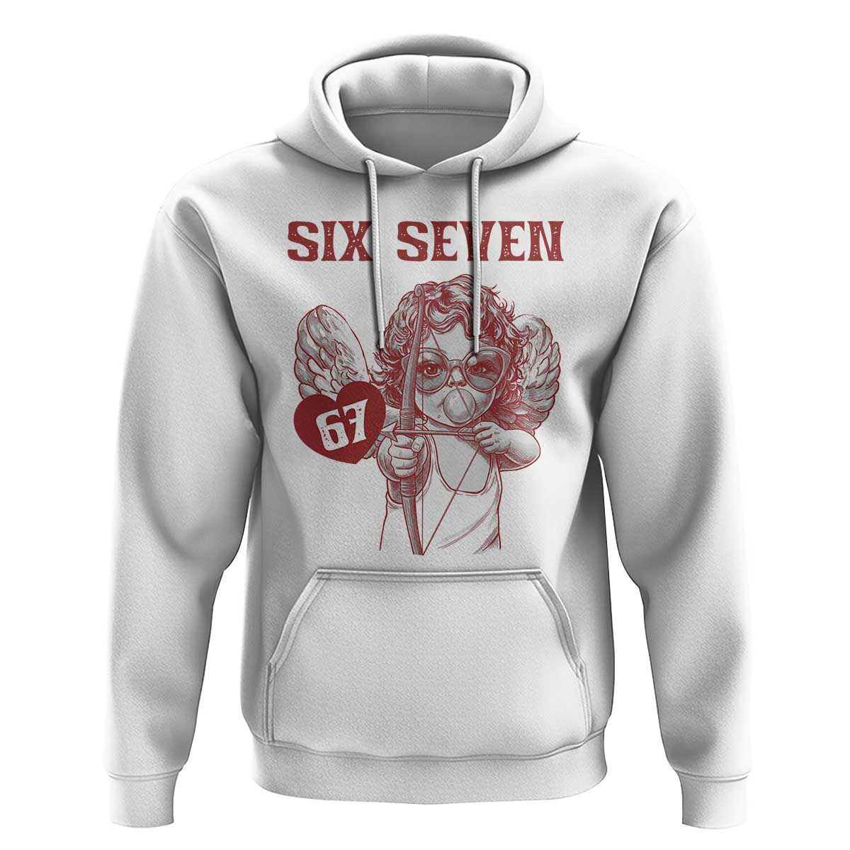 67 Valetines Meme Hoodie Funny Six Seven Valentines Day Heart - Wonder Print Shop