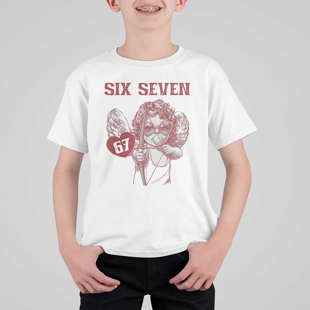 67 Valetines Meme T Shirt For Kid Funny Six Seven Valentines Day Heart - Wonder Print Shop