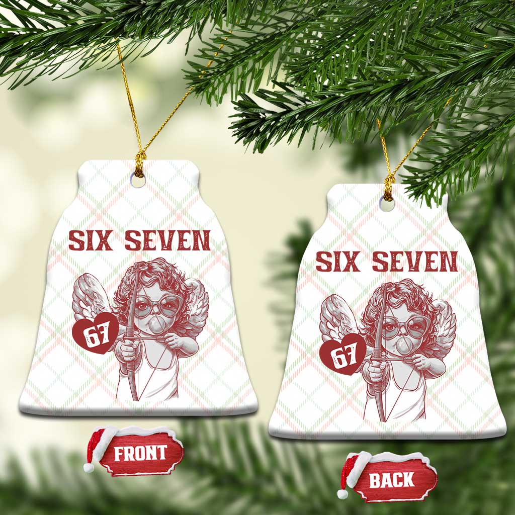 67 Valetines Meme Ceramic Ornament Funny Six Seven Valentines Day Heart - Wonder Print Shop