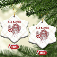 67 Valetines Meme Ceramic Ornament Funny Six Seven Valentines Day Heart - Wonder Print Shop