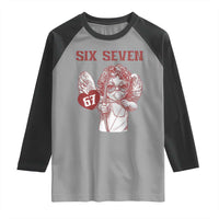 67 Valetines Meme Raglan Shirt Funny Six Seven Valentines Day Heart - Wonder Print Shop