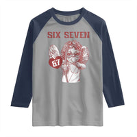 67 Valetines Meme Raglan Shirt Funny Six Seven Valentines Day Heart - Wonder Print Shop