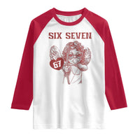 67 Valetines Meme Raglan Shirt Funny Six Seven Valentines Day Heart - Wonder Print Shop