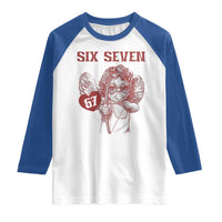 67 Valetines Meme Raglan Shirt Funny Six Seven Valentines Day Heart - Wonder Print Shop