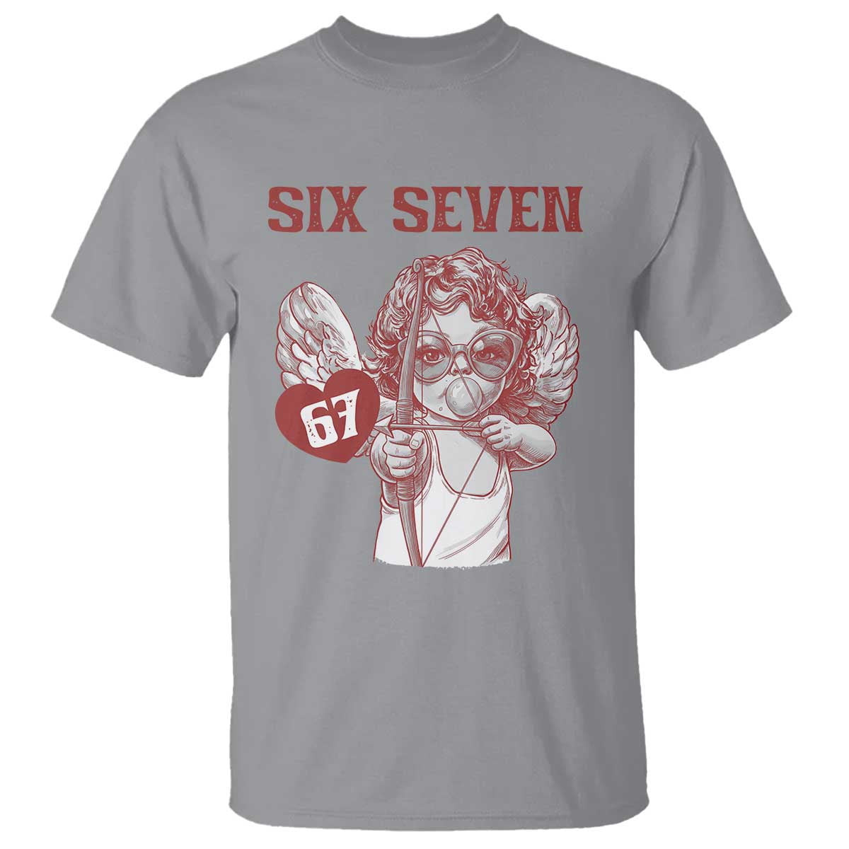67 Valetines Meme T Shirt Funny Six Seven Valentines Day Heart - Wonder Print Shop