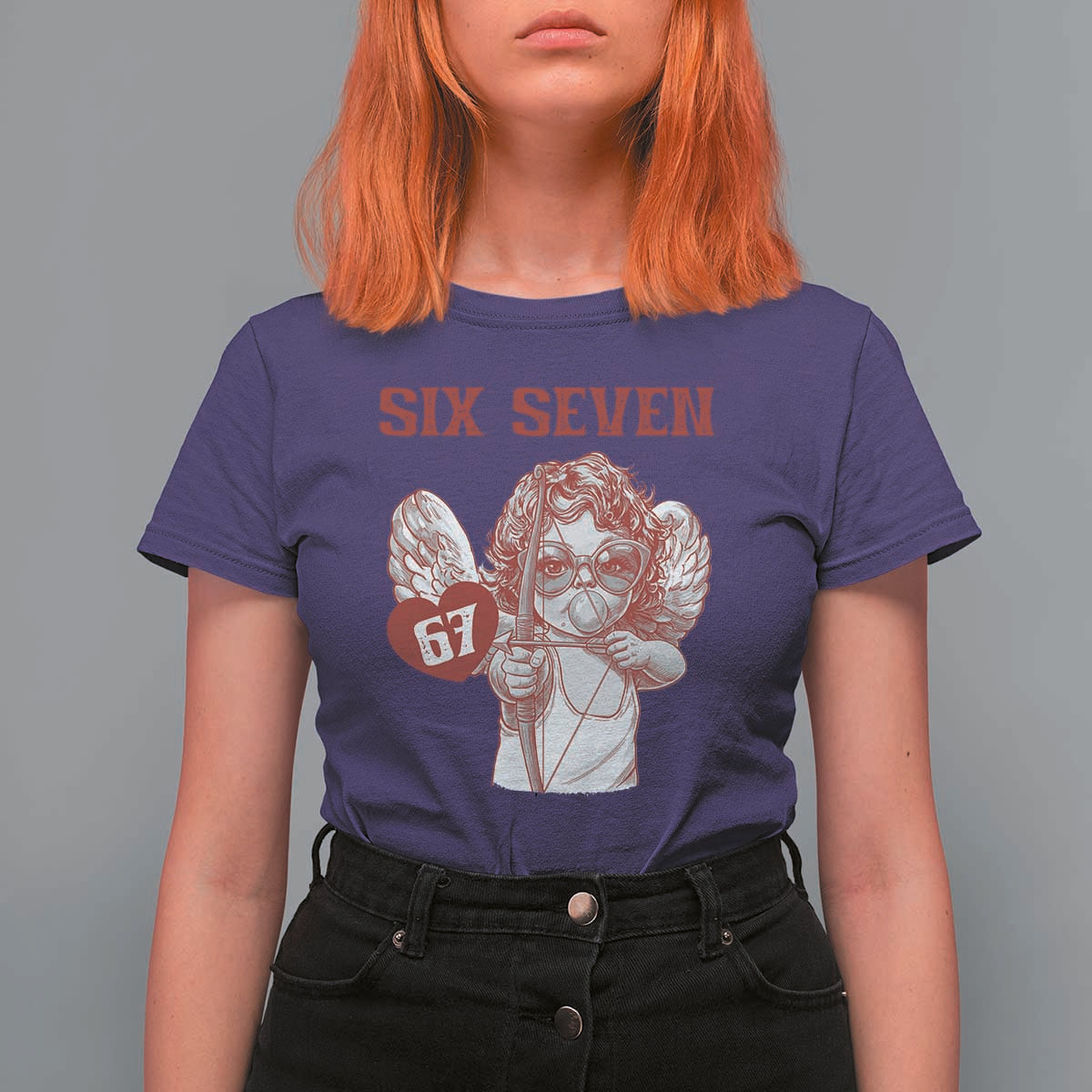 67 Valetines Meme T Shirt For Women Funny Six Seven Valentines Day Heart - Wonder Print Shop