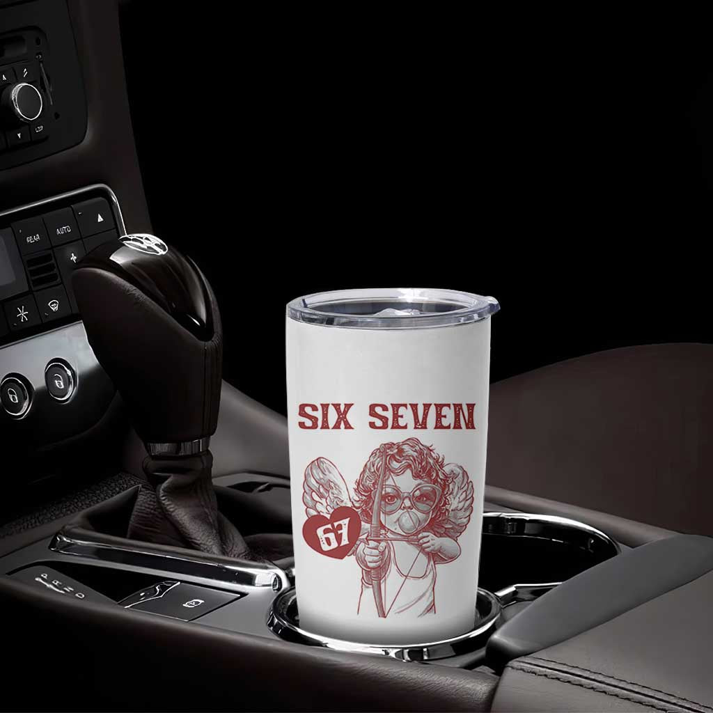 67 Valetines Meme Tumbler Cup Funny Six Seven Valentines Day Heart - Wonder Print Shop