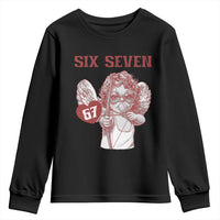 67 Valetines Meme Youth Sweatshirt Funny Six Seven Valentines Day Heart - Wonder Print Shop